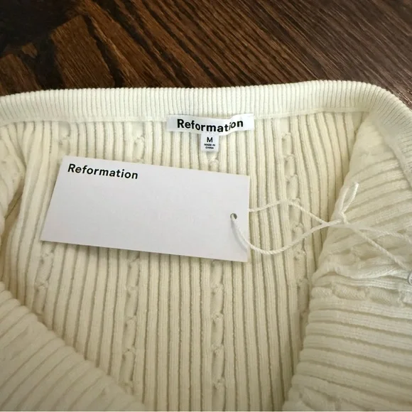 Reformation Cream Knit Mini Dress - Picture 5 of 5